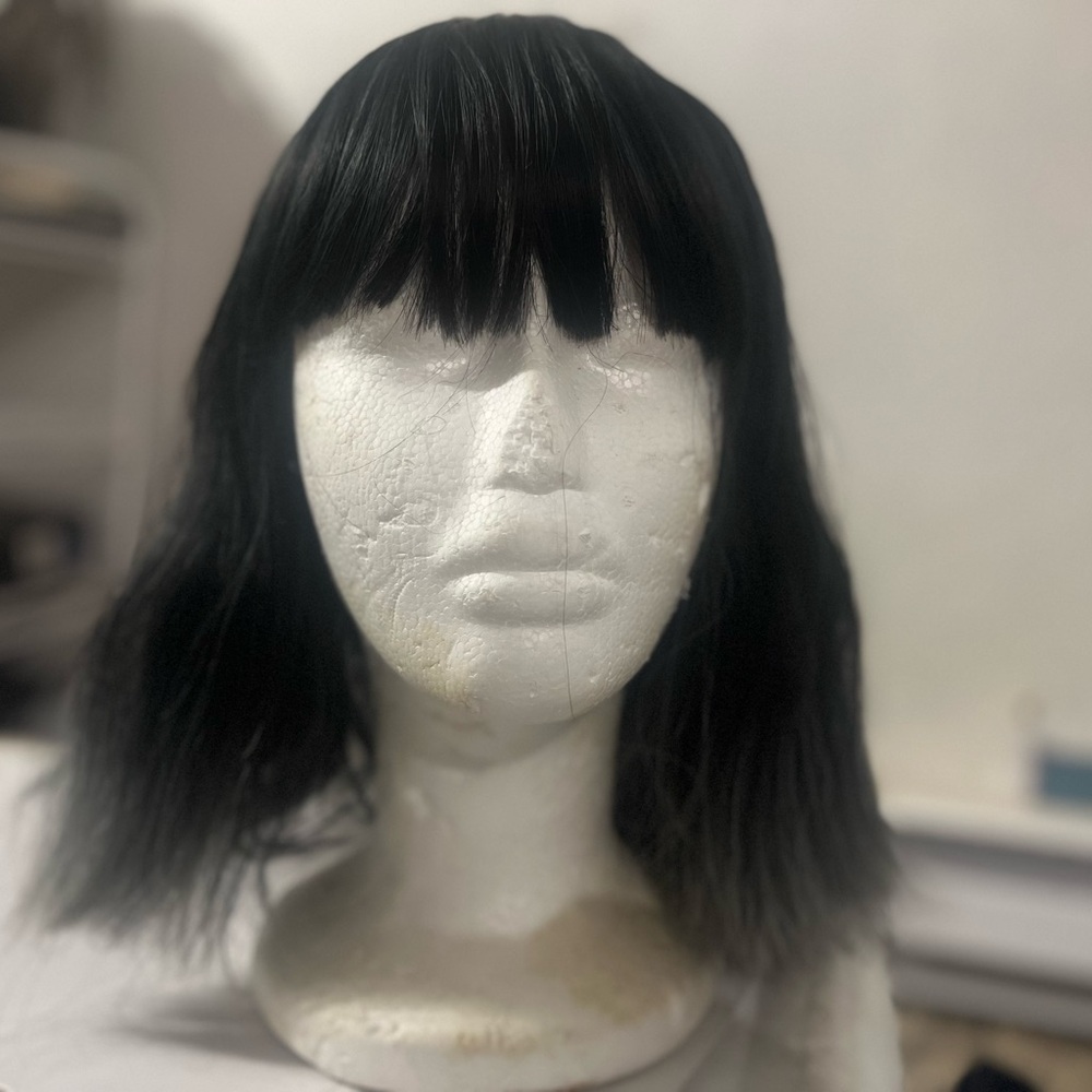Ombre Black to Grey Short Wig